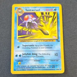 Pokemon TCG Fossil English card lot x2 Tentacool 56/62 Tentacruel 44/62 - Image 2