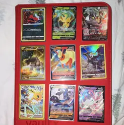 Pokemon TCG Holo 9-Card Lot Leafeon V Urshifu V Ting-Lu ex Rapid/Single - Image 1