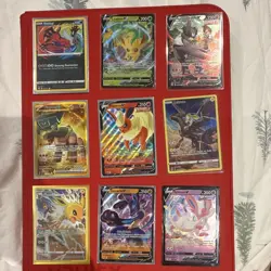 Pokemon TCG Holo 9-Card Lot Leafeon V Urshifu V Ting-Lu ex Rapid/Single - Image 2