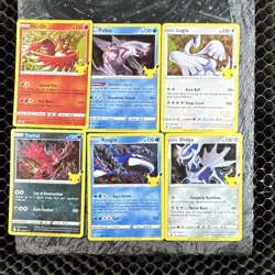 Pokemon TCG Celebrations Jumbo Oversized Holo English 6-Card Lot Ho-Oh Lugia - Image 1
