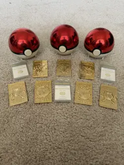 Pokemon Special Edition 1999 23K Gold-Plated 6-Card Lot + COAs Pokeballs - Image 4