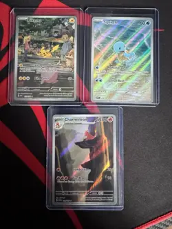 Pokemon TCG Pokemon GO Promo Holo 3-Card Lot: Pikachu SWSH234, Squirtle 170/165 - Image 1
