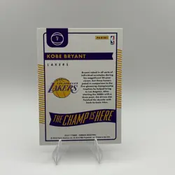 Kobe Bryant 2016-17 Panini Donruss The Champ Is Here #7 Los Angeles Lakers - Image 2