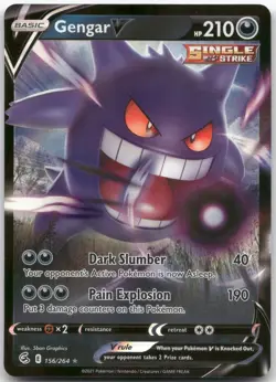 Fusion Strike SWSH08 156/264 Gengar V Ultra Rare NM - Image 1