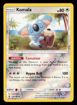 Komala 114/145 Reverse Holo Uncommon Guardians Rising Pokemon NM - Image 1