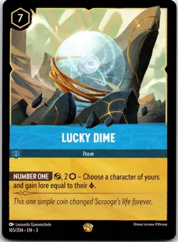 Lucky Dime 165/204 Legendary Into the Inklands Lorcana Near Mint - Image 1