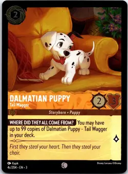 Dalmatian Puppy - Tail Wagger (4c/204) 4C/204 Into the Inklands Cold Foil NM - Image 1