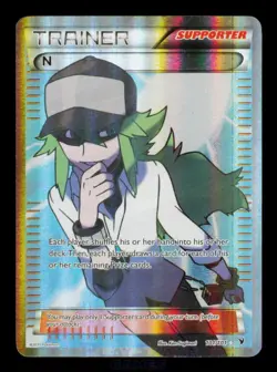 Pokemon Card N 101/101 Noble Victories Full Art FA Trainer BW Ultra Rare MP 2011 - Image 1