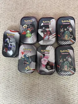 157x Empty Pokemon Tins Black And White Mini Tins JOB LOT - No Packs - Image 3