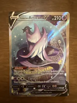 Galarian Articuno V Full Art) 170/198 Sword & Shield - Chilling Reign Holo - Image 1