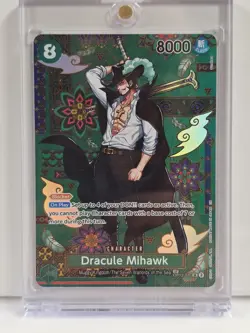 Bandai One Piece Card Game Dracule Mihawk OP12-030 SP - Image 1