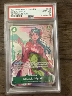 PSA 10 Kouzuki Hiyori EB01-013 Alternate Art Memorial Collection One Piece TCG - Image 1