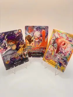 One Piece Card Game OP15 English Foil Lot Bonney Luffy Lucci lot 3 Cards - Image 1