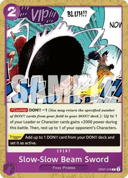 Slow-Slow Beam Sword OP07-076 Common 500 Years in the Future One Piece Near Mint - Image 1