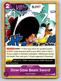 Slow-Slow Beam Sword OP07-076 Common 500 Years in the Future One Piece Near Mint - Image 2