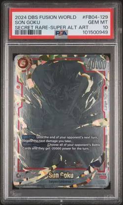 Son Goku FB04-129/97 Secret Rare-Super Alternate Art Dragon Ball PSA 10 - Image 1