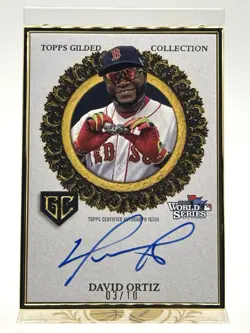 2025 Topps Gilded Gold Collection David Ortiz 1/10 Gold Framed Auto Red Sox SSP - Image 1