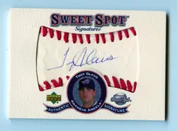 I777 TROY GLAUS AUTO 2001 UPPER DECK SWEET SPOT SIGNATURES ANGELS RARE SP - Image 1