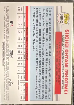 2022 Topps Archives - 1988 Topps Big Foil Shohei Ohtani #88BF-2🔥 - Image 2
