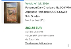 🔥dark charizard 006 Rocket CGC 7,5/10🔥 - Image 3