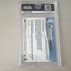 Topps 2018 Chrome Walker Buehler #71 Dodgers RC Base Set PSA 10 - Image 2