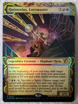 MTG Quintorius, Loremaster March of the Machine 0314 Foil Rare Extended Art Mint - Image 1