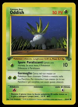 Pokemon Card - Oddish ITALIAN Jungle 58/64 Common 1st Edition - Image 1