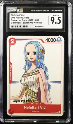 Nefeltari Vivi ST01-009 CGC 9.5 Super Pre-Release Straw Hat Crew One Piece Card - Image 1