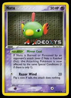 Natu 66/107 Reverse Holo Stamped Deoxys Yuka Morii Pokemon Card - Image 1