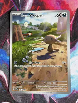 Pokemon TCG Paldean Wooper Phantasmal Flames Illustration Rare 102/094 NM Card - Image 1