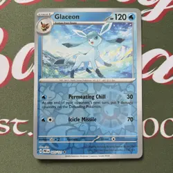 Pokemon Card Glaceon Prismatic Evolutions Reverse Holo Rare 025/131 Near Mint - Image 1
