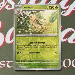 Pokemon Card Leafeon Prismatic Evolutions Reverse Holo Rare 005/131 Near Mint - Image 1