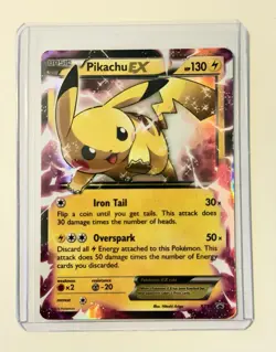 Pikachu EX XY84 XY Set 2015 Promo Holo EX Basic Pokemon TCG Card 130 HP EN - Image 1