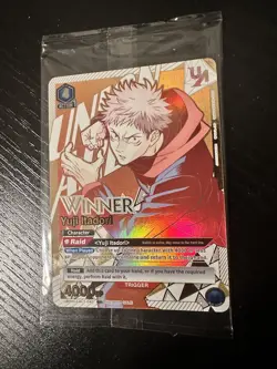 2024 Union Arena Yuji Itadori Battle Winner Prize Card Gold Foil English Jujutsu - Image 1