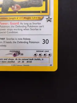 Pokemon Card Snorlax League Promo Black Star #49 Wizards Of The Coast 2002 NM - Image 5