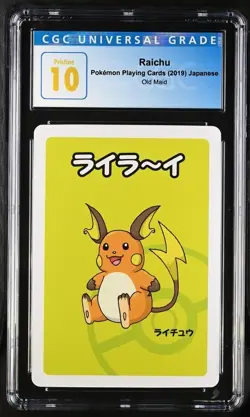 Raichu (2019) - Japanese Pokemon Center Old Maid Playing Cards CGC 10 Pristine - Image 1