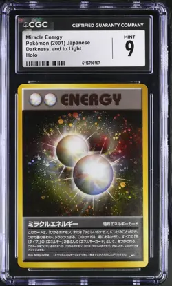 CGC 9 MINT Miracle Energy Japanese Neo Destiny Holo Pokemon Card - Image 1