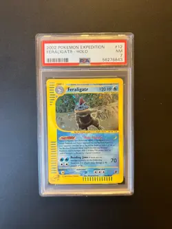 Feraligatr 12/165 Holo Expedition Pokemon Card PSA 7 NM - Image 5