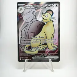 Team Rocket’s Persian EX 219/182 Destined Rivals Pokemon TCG Card Near Mint - Image 1