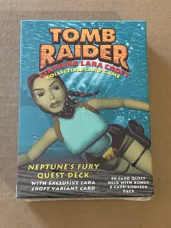 TOMB RAIDER LARA CROFT NEPTUNE'S FURY CCG 50 CARD QUEST DECK SEALED 1999 BOOSTER - Image 1