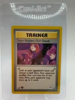Pokemon Card - Team Rocket's Evil Deeds Neo Destiny 103/105 1st Edition NM++ - Image 1