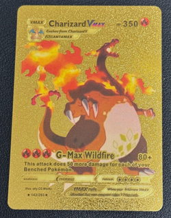 Charizard VMAX - 143/293 Gold Foil Pokemon Card Mint Condition Fan Art Card - Image 1