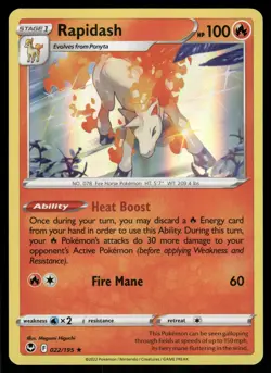 Rapidash 022/195 Holo - Silver Tempest - NM (+ Bonus Same-Type Card) - Image 1