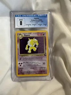 Pokemon TCG Hypno Fossil Holo Card 8/62 Unlimited Rare, Near Mint Condition - Image 1