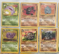 Pokemon TCG Vintage 20-Card Lot 1999 Jungle/Fossil/Water Rhydon Slowbro Dewgong - Image 3