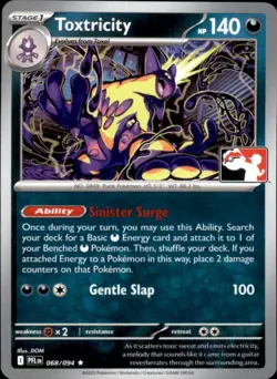 Toxtricity 068/094 Rare Prize Pack Series Cards Pokemon Near Mint - Image 1