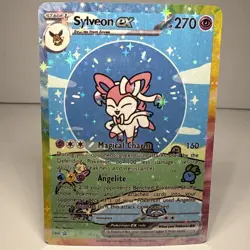 Sylveon EX Fan Art Custom Alternative Art Holo English 270HP Pokemon Card - Image 1