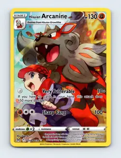 NM Hisuian Arcanine TG08/TG30 Lost Origin Trainer Gallery Pokemon Card - Image 1