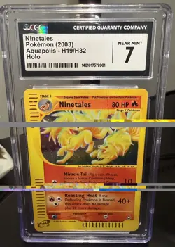 CGC 7 - Ninetales Aquapolis Holo Rare H19/H32 English 2003 - Image 1
