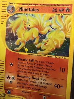 CGC 7 - Ninetales Aquapolis Holo Rare H19/H32 English 2003 - Image 2